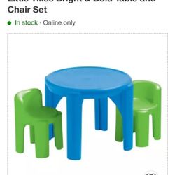 Used Kids Table With 2 Chair  Like New