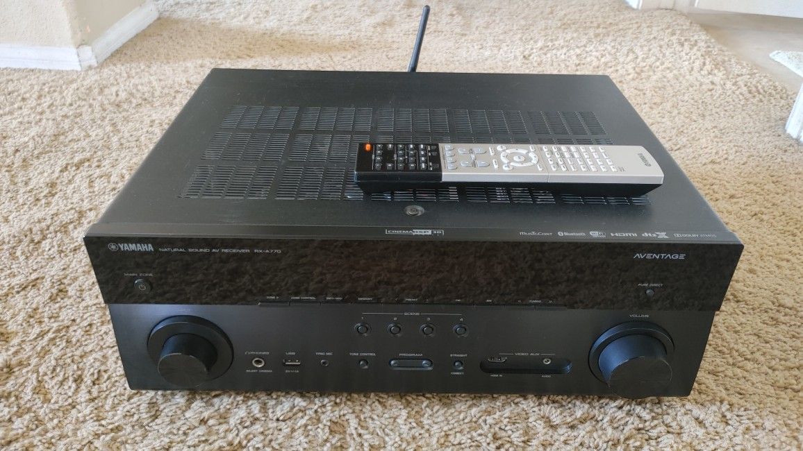 Yamaha 4k / HDR Home Theater Receiver, 95 Watts X7, Bluetooth, Wifi, Remote.