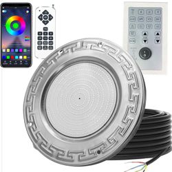 Brand New In The Box- Pool Lights for Inground Pool, 60W 10 Inch Color Changing LED Inground Pool Light with Controller, Remote and APP Control for We