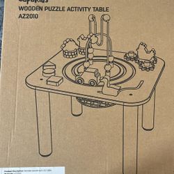 Wooden Puzzle Activity Table 