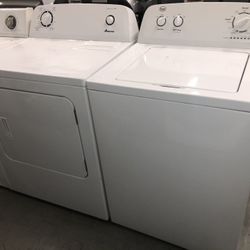 Top loader washer and dryer amana and roper