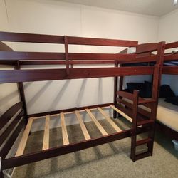 Solid Wood Twin Bunk Bed