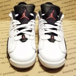Nike Air Jordan 6 Retro Infrared Low Boys Kids Youth Sneakers Shoes Size 7Y 