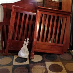 Crib/toddler Bed - Cherry Wood