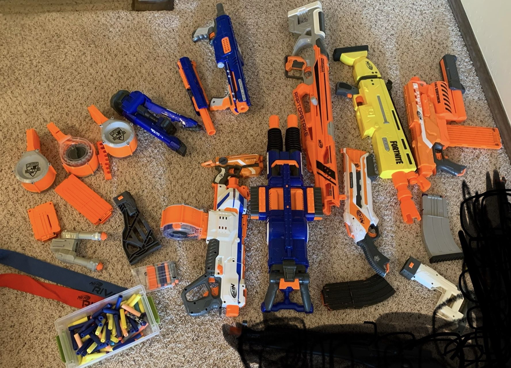 Nerf Gun Lot + Attachments
