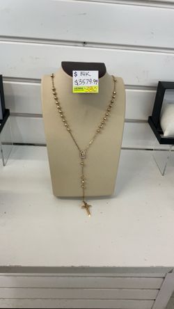 Rosary necklace 14k