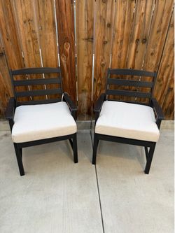 2 outdoor dining chairs