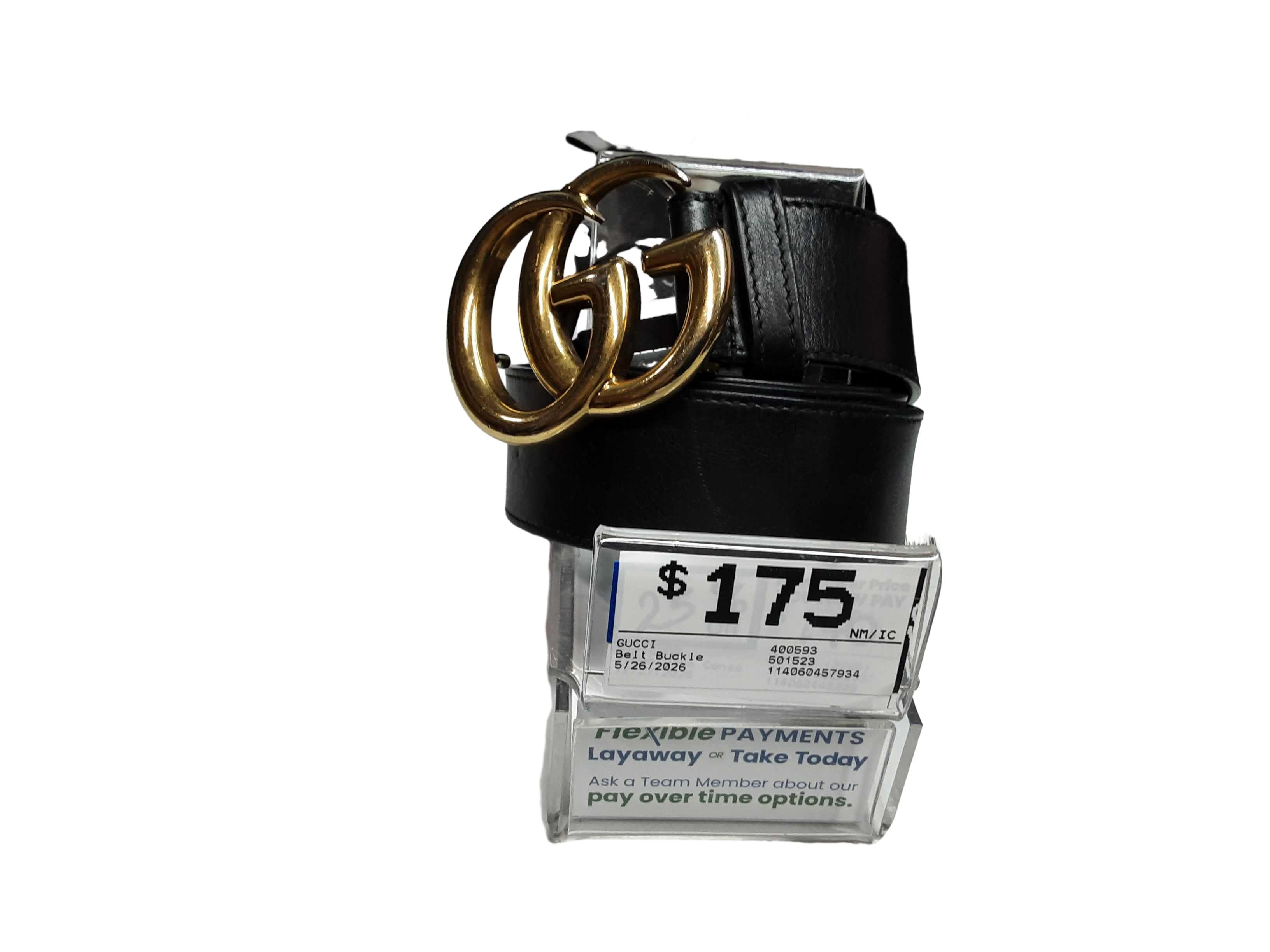 Gucci 400593 Black Belt / Buckle