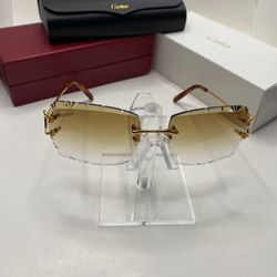 Cartier C Decor Diamond Cut Sunglasses 