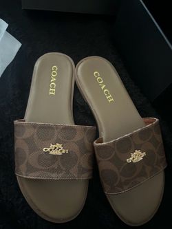 Coach Signature Slide Sandals
