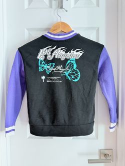 Kids Los Angeles Butterfly Graphic Varsity Jacket