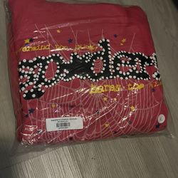 Pink Sp5der Hoodie Size Large