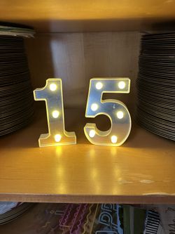 White And Glass Or Silver Light Up #’s