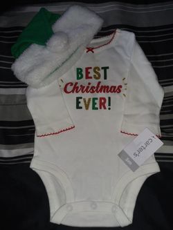 Infant xmas girl onesie