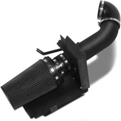 MOOSUN 4 inch Cold Air Intake Black Tube + Heat Shield for 1999-2006 GMC/Chevy V8 4.8L/5.3L/6.0L 