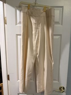 Ann Taylor Margo Wool Blend Dress Pants Cream Size 12