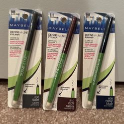 Maybelline eyeliners: $3 each