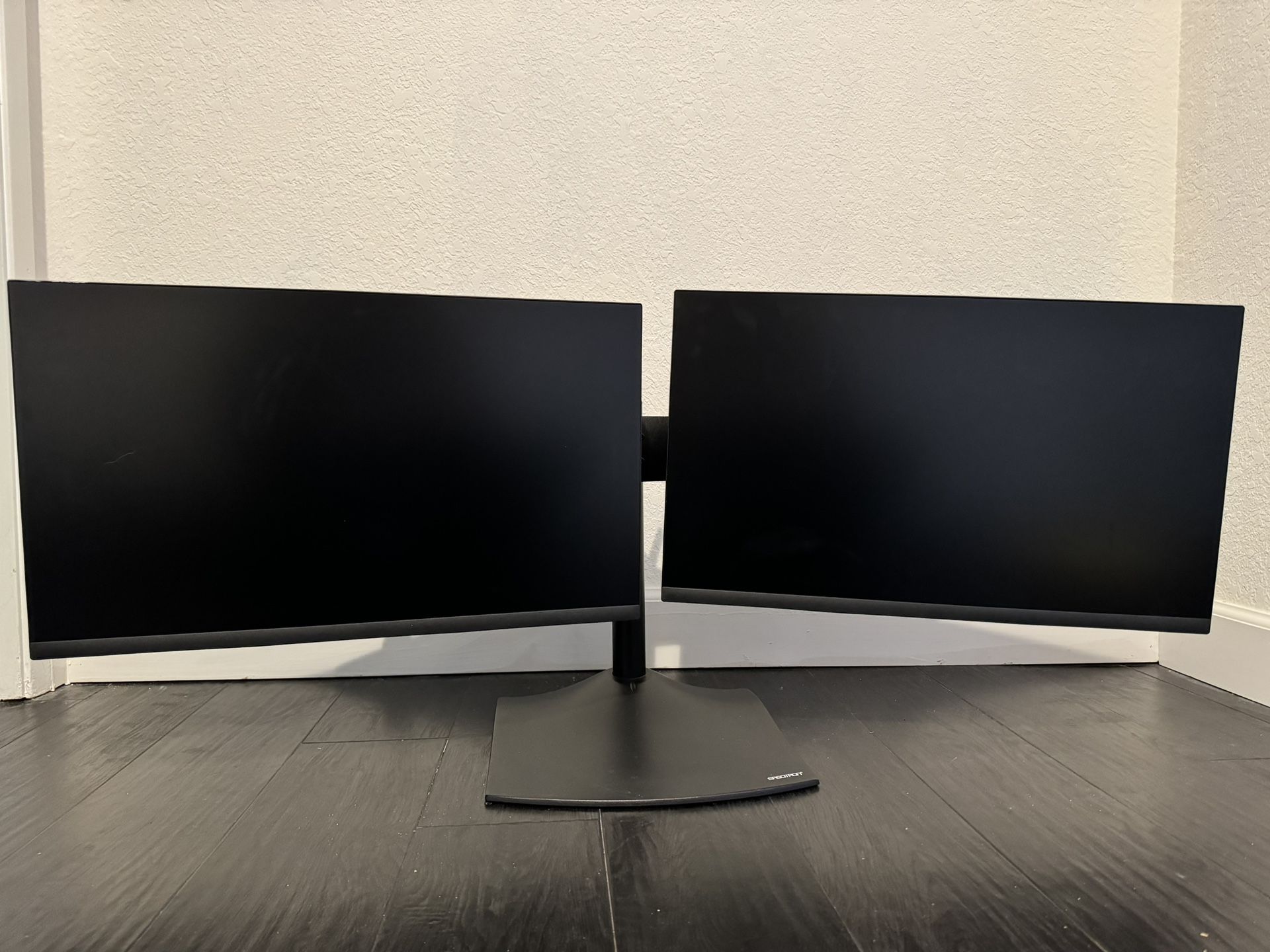 Dual 24” PC Monitors DELL with Bracket And Stand