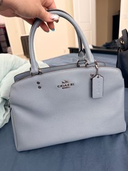 Authentic Coach Lillie Carryall – Light Blue/Silver – Style 91493
