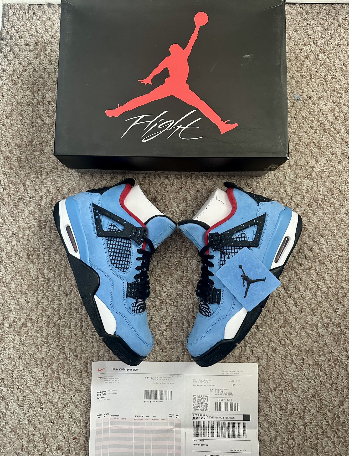 Nike Jordan 4 Travis Scott OG “Cactus Jack” size 8.5 (DS/New)❤️🔥 W/Receipt💯