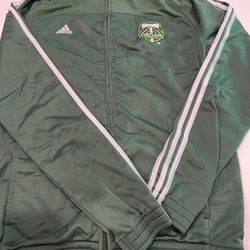 Adidas Portland Timbers Polyester Zip Jacket: Youth L 
