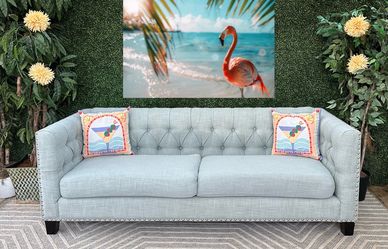 Free Delivery Light Turquoise Couch