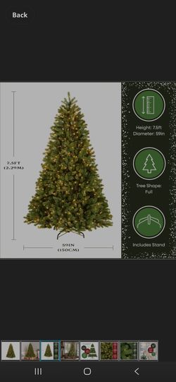 Christmas Tree 7.5ft prelit National Tree Company