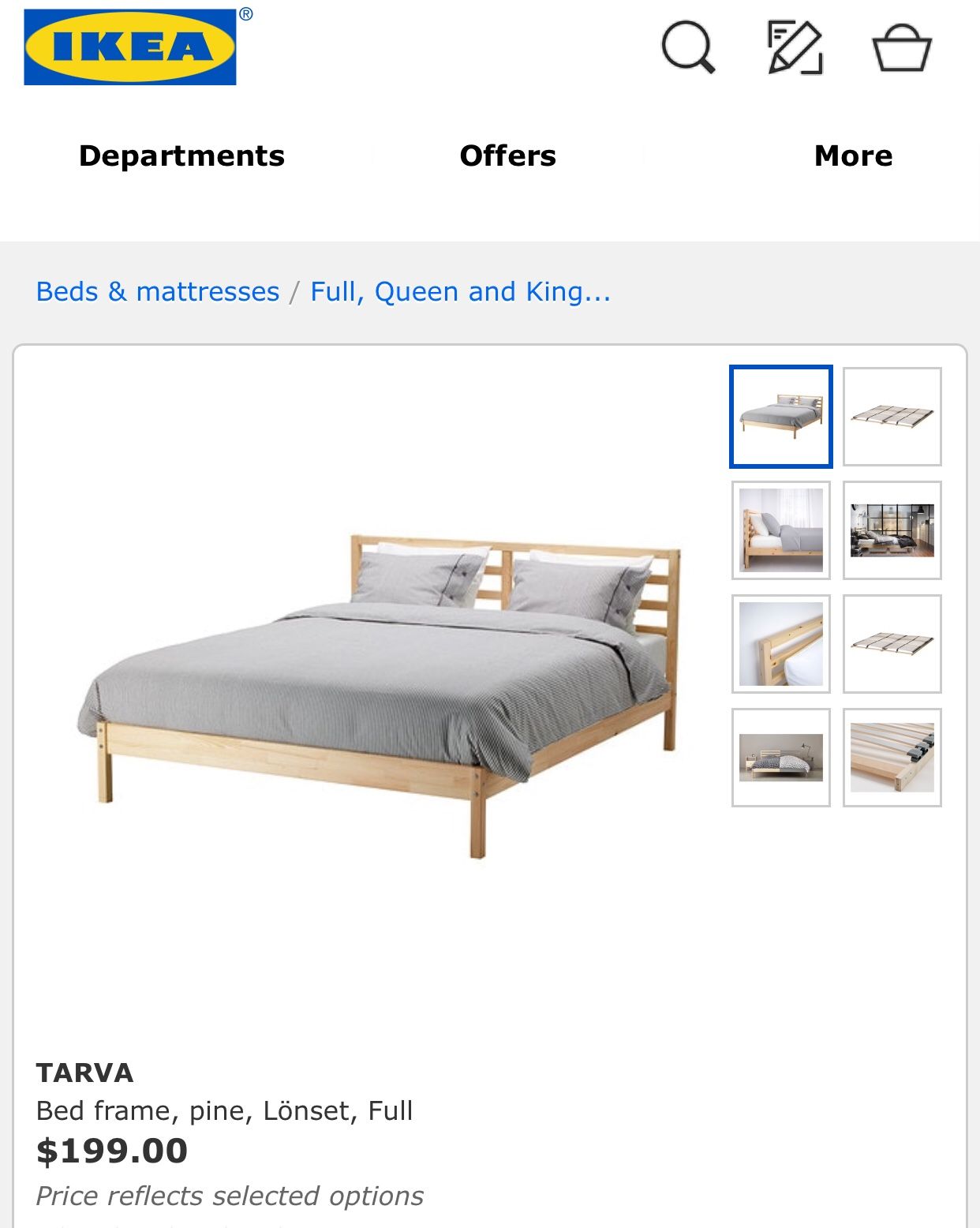 TARVA IKEA Full size bed