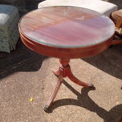 Glass Top Round Table