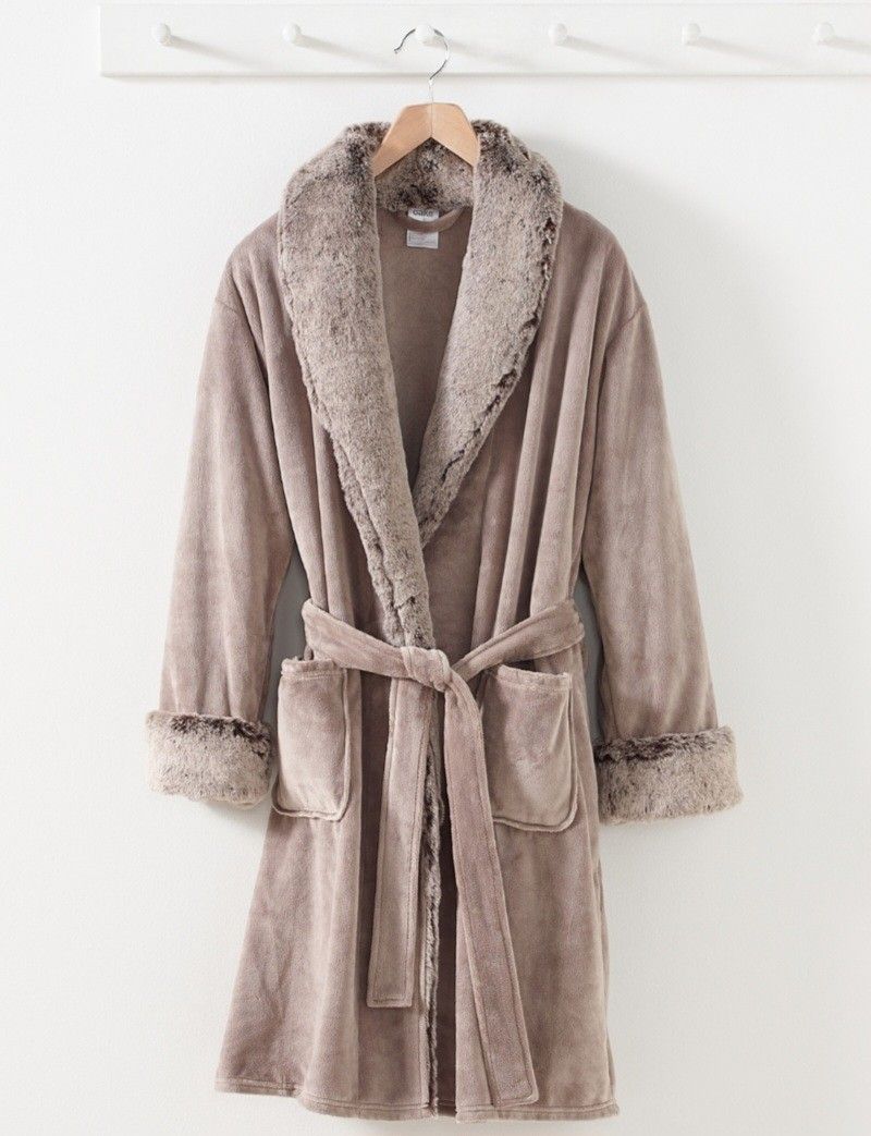 Hotel Collection Faux Fur Women's Robe Size S/M