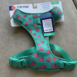 L Strawberries Dog Harness
