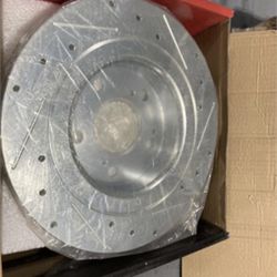 HONDA CIVIC A-Premium 12.01 inch (305mm) Rear Drilled and Slotted Disc Brake Rotors withCeramic Pads Kit