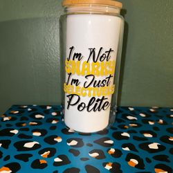 Glass Cup With Glass Straw 