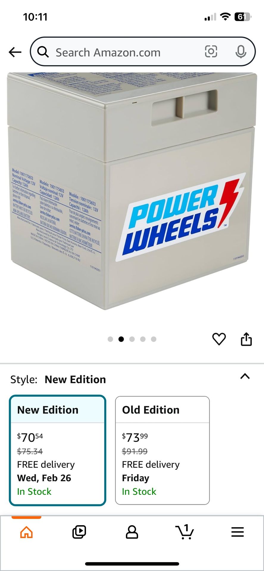 Power Wheels Ride-On Toy Replacement Battery 12-Volt 12-Ah Rechargeable for Preschool Vehicles
