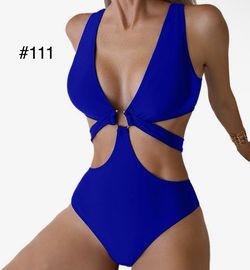 Bathing Suit O-Ring Swimwear Royal Blue