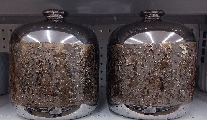 Deco 79 Ceramic Bronze & Silver Vase