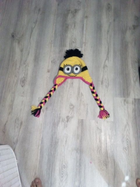 Minions Hat 🥳 Very Cute And Nice The Colors Are Black Pink And Yellow