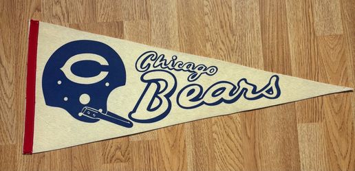 Rare Vintage Original 1960s CHICAGO BEARS NFL Football Pennant Felt Pennant