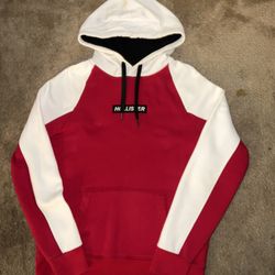 White And Red Hollister Hoodie