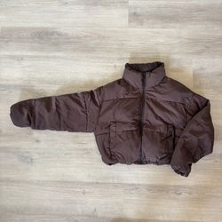 Cropped Puffer Bomber Jacket 