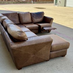 Top Grain electric sectional sofa $50 delivery in Dfw