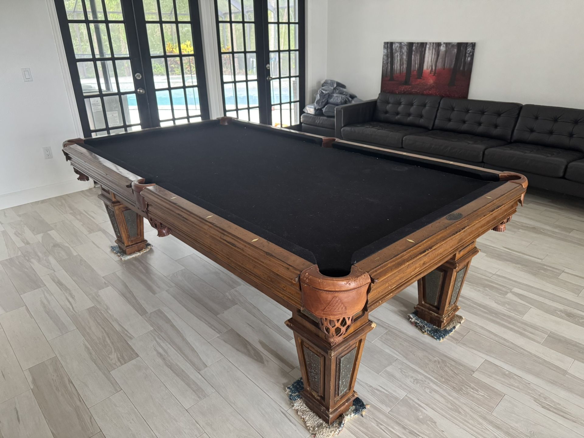 Pool table 4x8 legacy Wyatt Rustic look