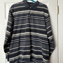 Daniel Cremieux Men’s XL long -sleeve Polo Shirt 100% Cotton .