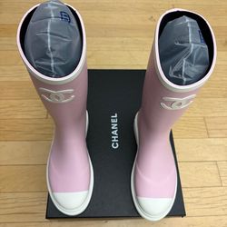 Chanel rain boots