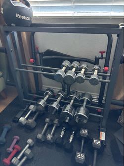 Dumbbells and https://offerup.com/redirect/?o=cmFjay5SZWFk the description below.