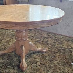 Oak Barn Solid Oak Table With Leaf 4Ft Width Without Leaf Great Condition 