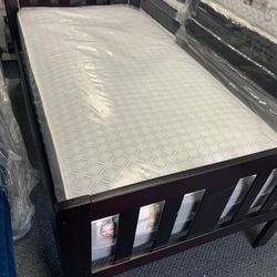 Twin Mattress And Bed frame ! Delivery Available