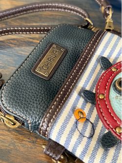 Chala Small Navy Blue Anchor Purse
