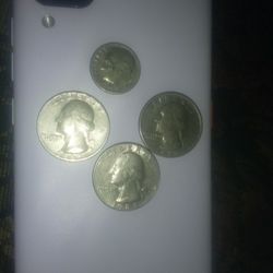 1990 D Error Quarter And 1984 D Error Quarter 1965 No Mint Mark Quarter 1983 D Error Dime 