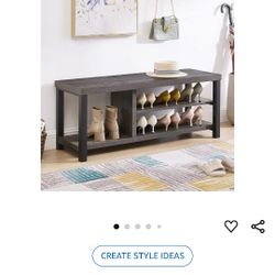 Open Box Shoe Entryway Bench, Never Used